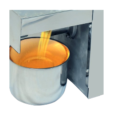Fresh golden oil pouring out
